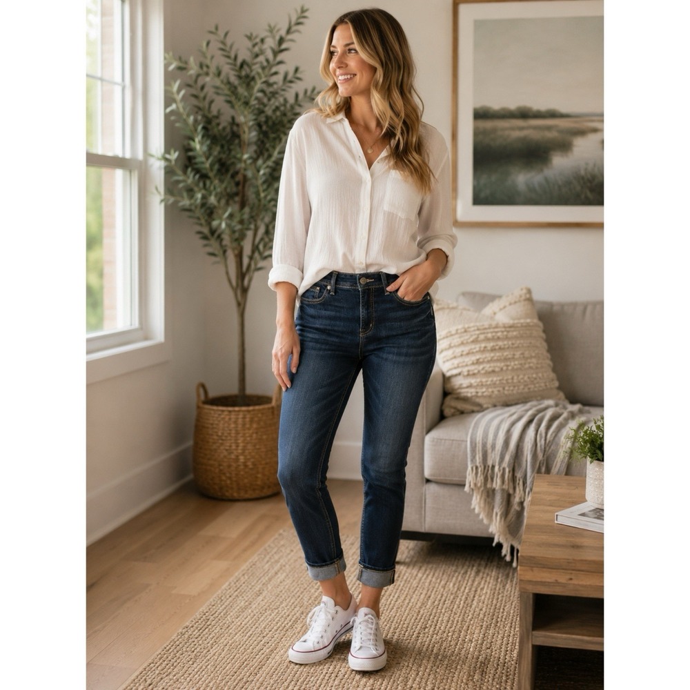 Silver Jeans Women’s Skinny Jeans in Dark Blue Wash